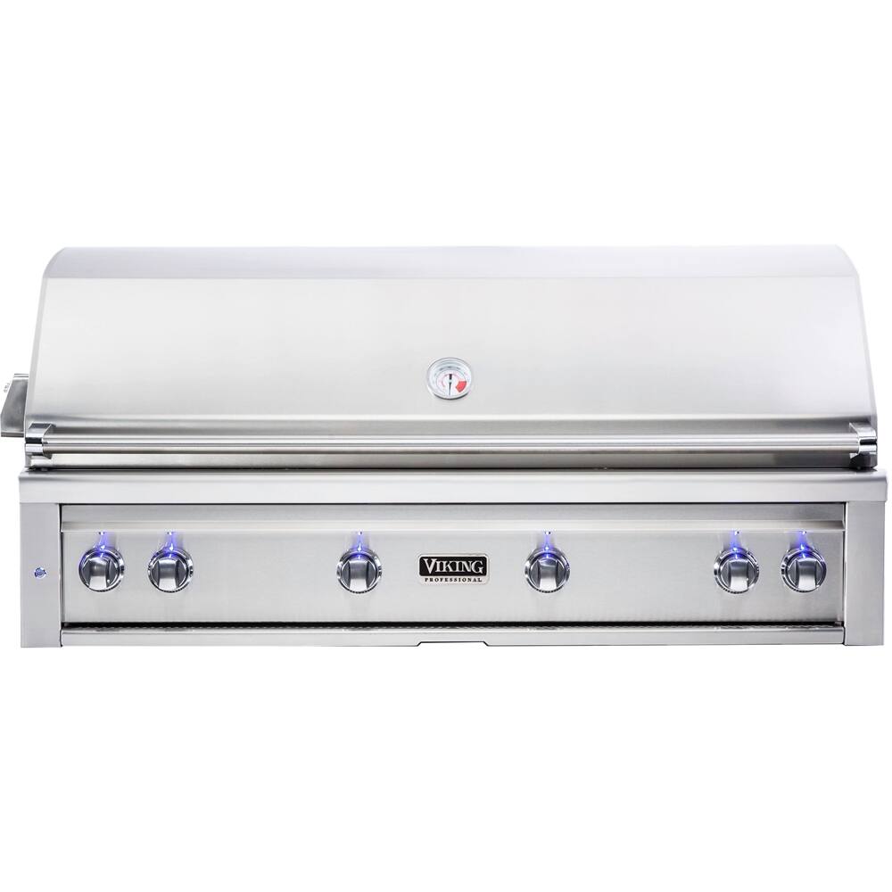 Angle. Viking - Professional 5 Series 53.9" Built-In Gas Grill - Stainless Steel.