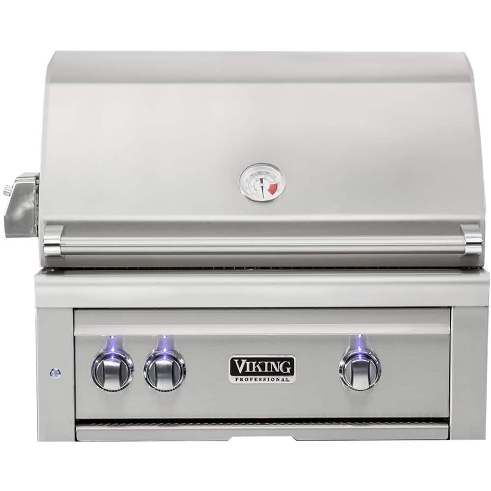 Angle. Viking - Professional 5 Series 30" Built-In Gas Grill - Stainless Steel.