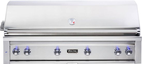 Angle. Viking - Professional 5 Series 53.9" Built-In Gas Grill - Stainless Steel.