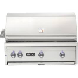 Viking - Professional 5 Series 36" Built-In Gas Grill - Stainless Steel