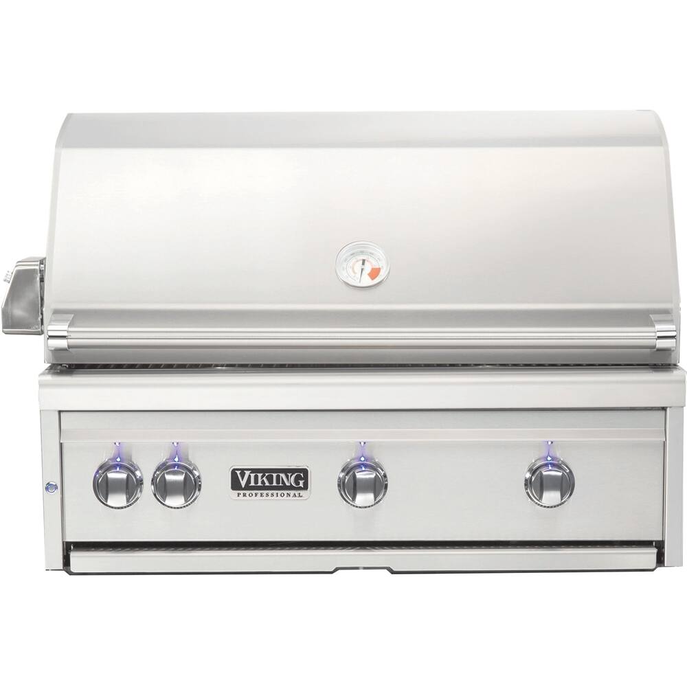 Angle. Viking - Professional 5 Series 36" Built-In Gas Grill - Stainless Steel.