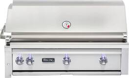 Viking - Professional 5 Series 42.1" Built-In Gas Grill - Stainless Steel