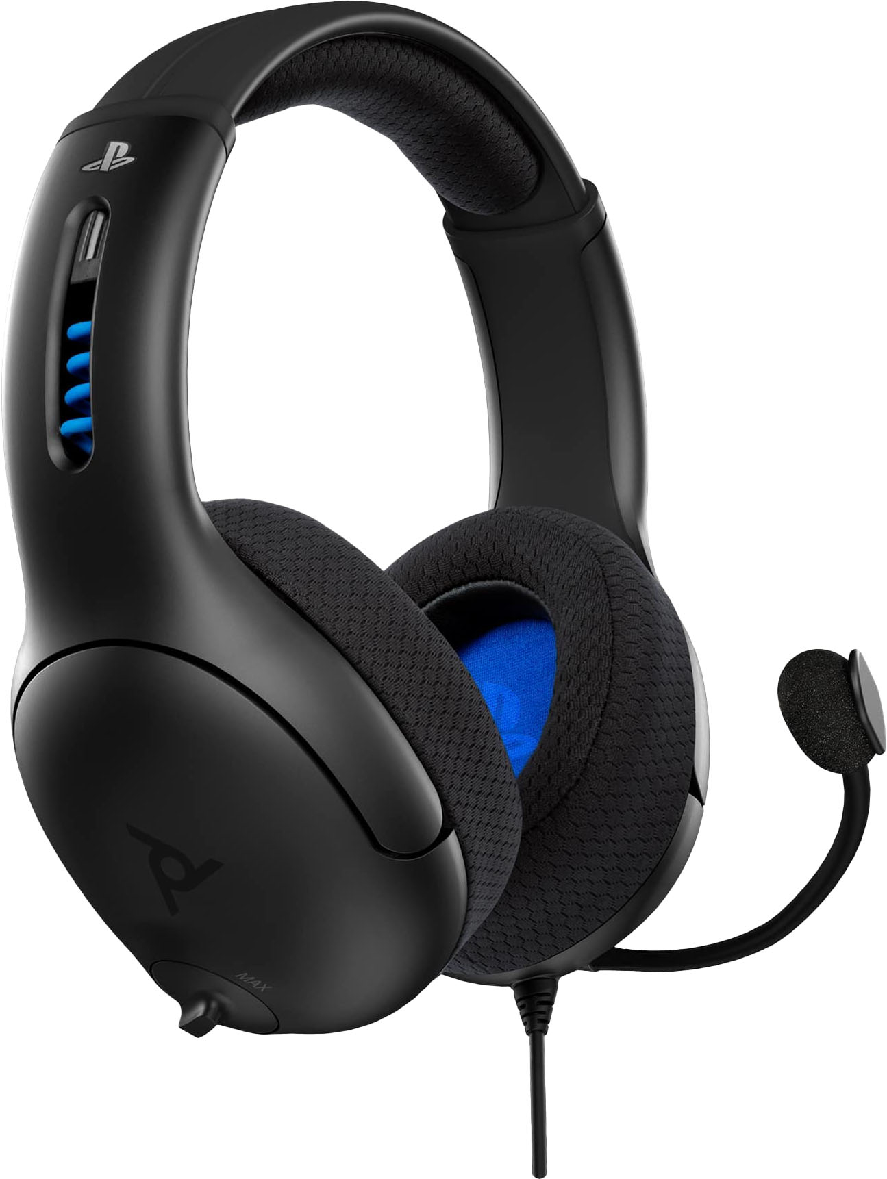 Angle View: PDP - LVL50 Wired Stereo Gaming Headset for PlayStation - Black - Black