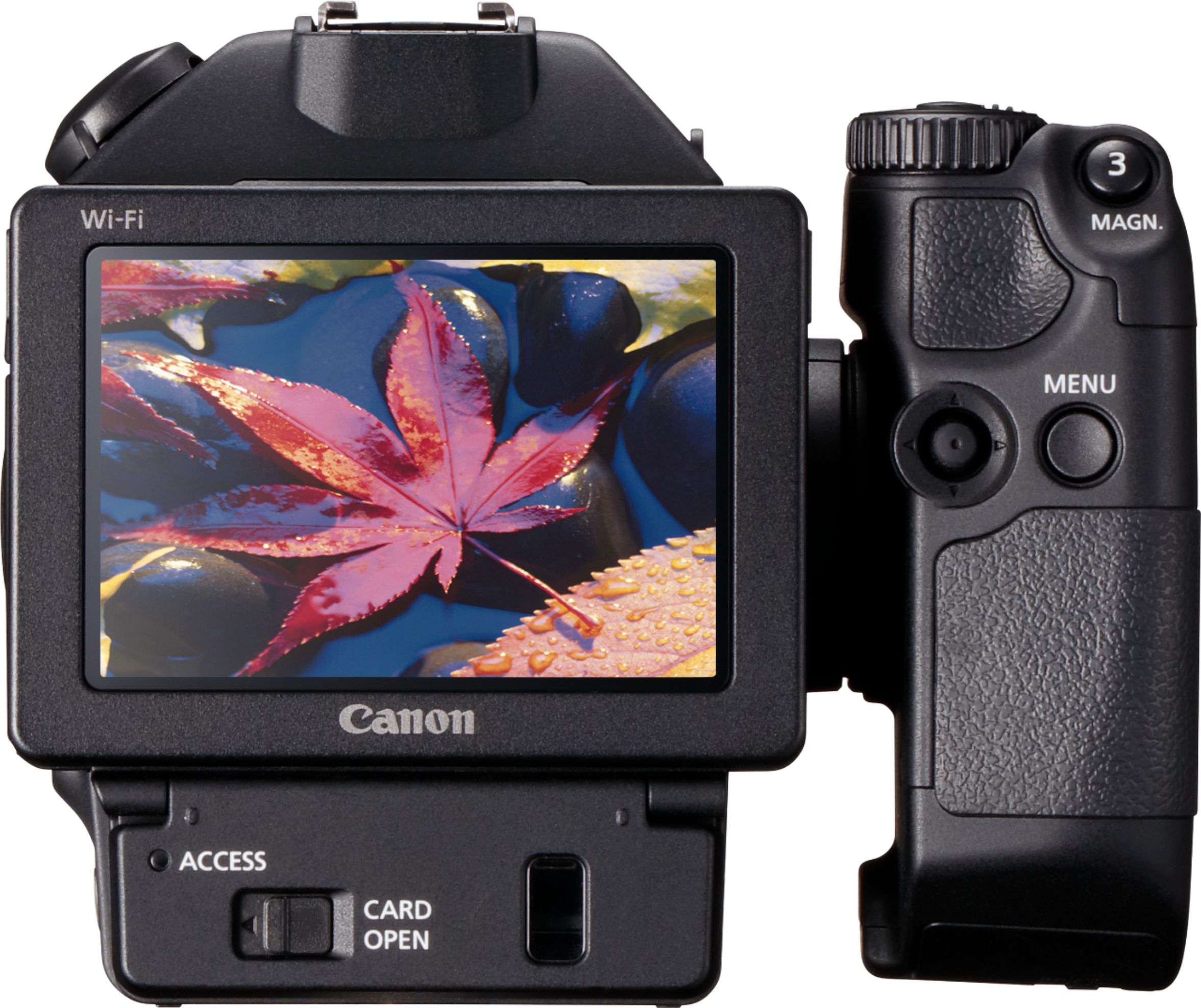 Back View: Canon - XC15 HD Flash Memory Camcorder - Black