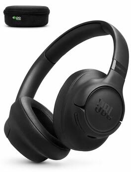 JBL - Tune 730BT Wireless Over-Ear Headphones with Case - Black