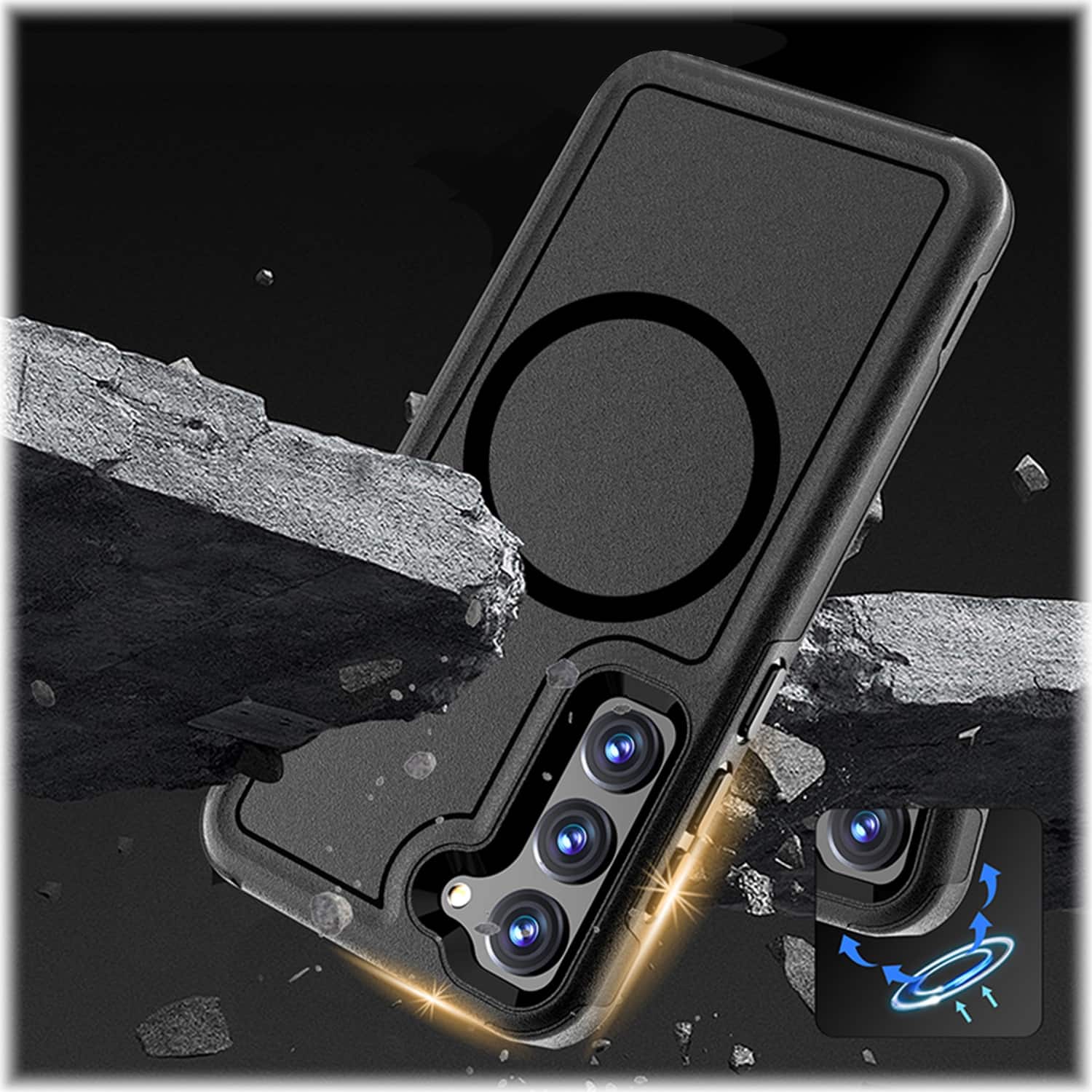 Alt View 14. SaharaCase - Armor Series Hard Shell Case for Samsung Galaxy S23 - Black.