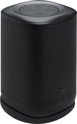 Front. JBL - Portable Wi-Fi home speaker with Dolby Atmos® and easy whole-home listening - Black.