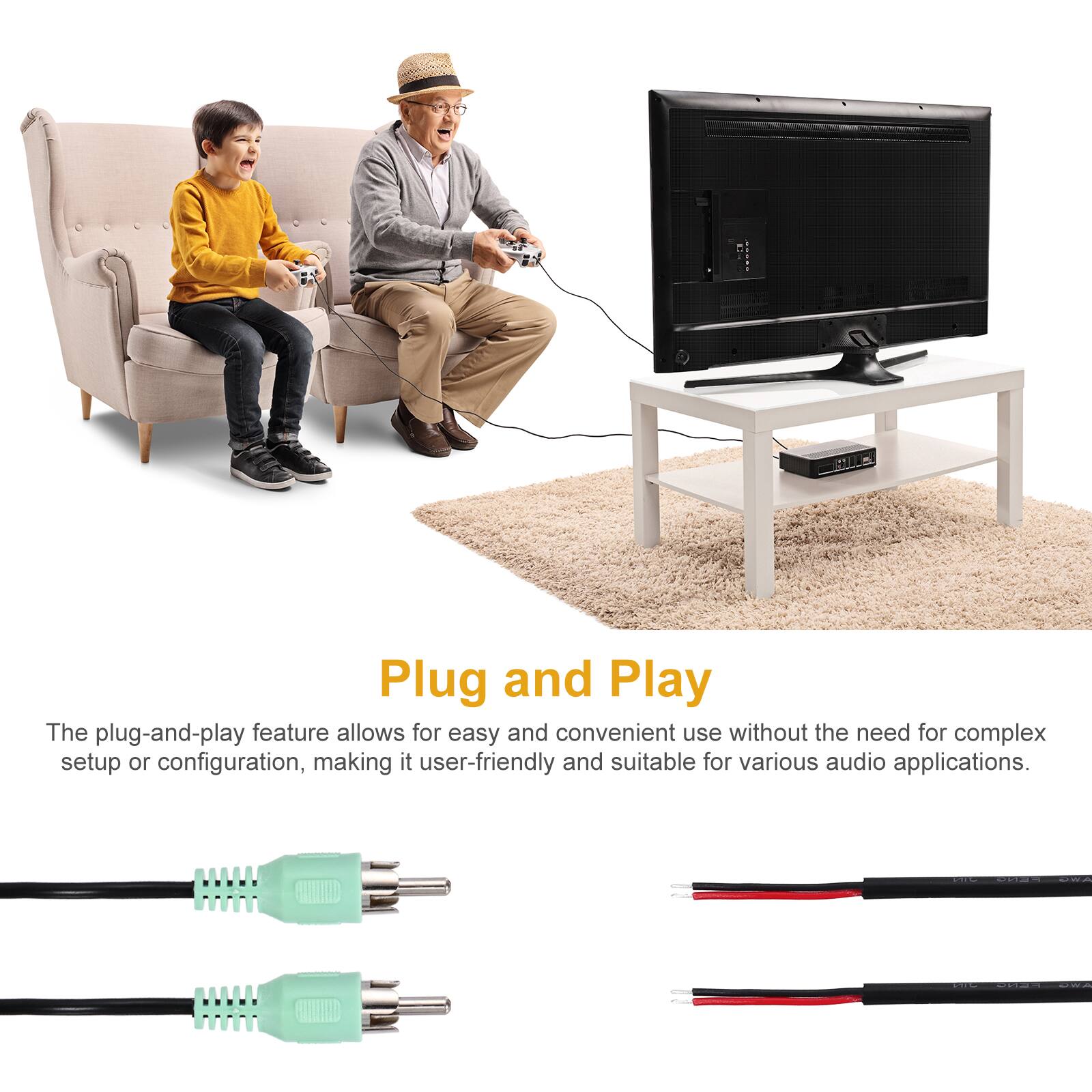 Plug and Play

The plug-and-play feature allows for easy and convenient use without the need for complex setup or configuration, making it user-friendly and suitable for various audio applications.