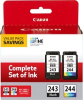 Canon - 243 / CL-244 Value Pack Standard Capacity Ink Cartridges - Black/Cyan/Magenta/Yellow - Front_Zoom