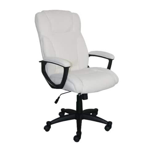 Front. Serta - Hannah II 5-Pointed Star Microfiber Executive Chair - Ivory.