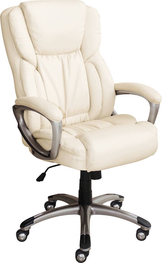 Angle. Serta - Garret Executive Office Chair - Ivory White.