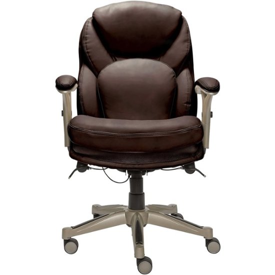 Serta Works Bonded Leather Executive Chair Chestnut 44186B Best Buy