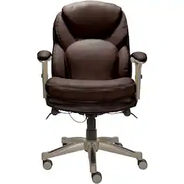 Serta - Claremont Ergonomic Executive Office Chair with Back in Motion Technology - Chestnut