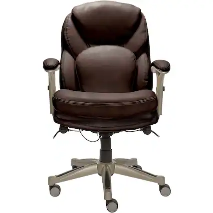 Front. Serta - Claremont Ergonomic Executive Office Chair with Back in Motion Technology - Chestnut.
