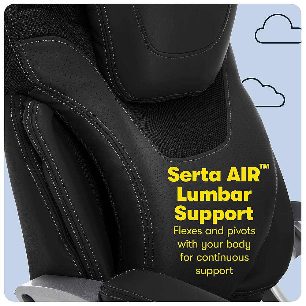 Serta air 2025 lumbar bonded leather