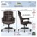 Angle Zoom. Serta - Hannah Upholstered Executive Office Chair with Headrest Pillow - Smooth Bonded Leather - Biscuit.