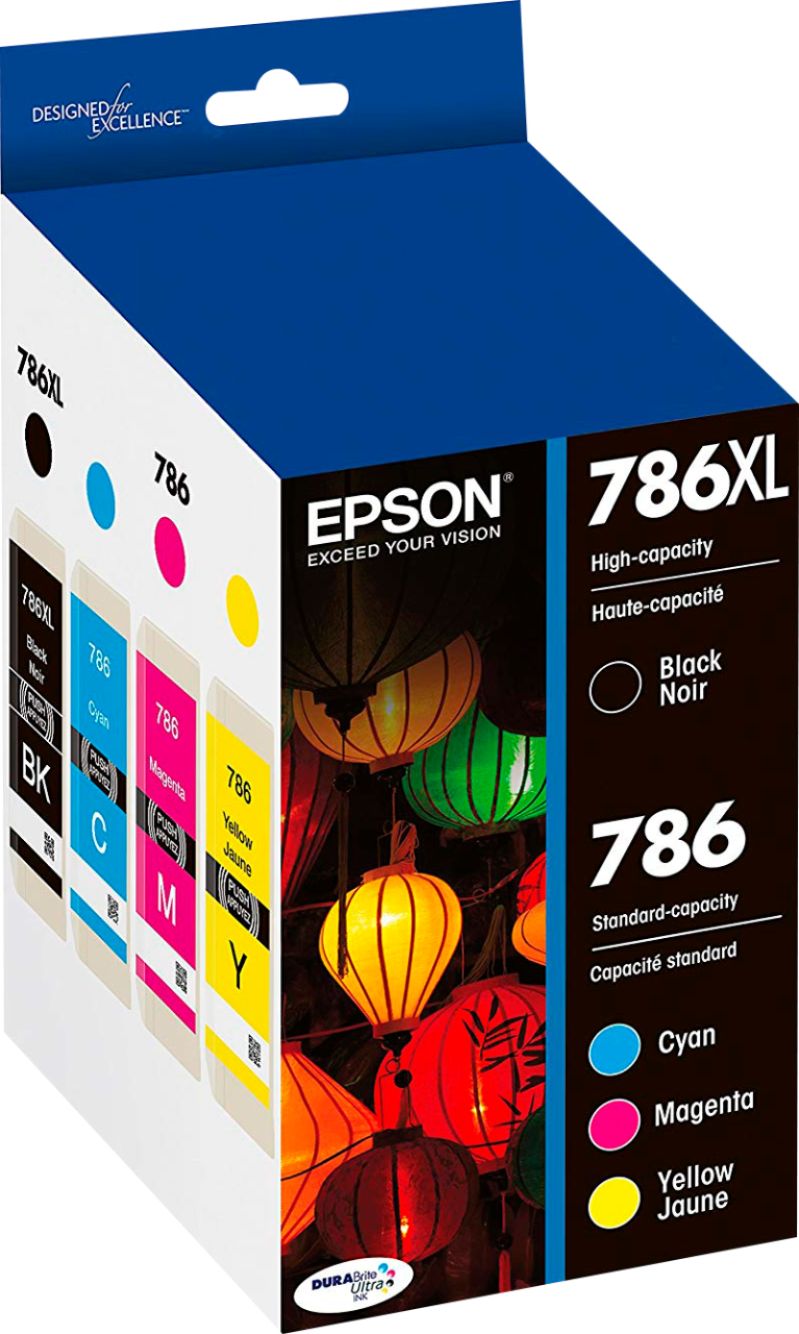 Best Buy Epson 786xl 4 Pack High Yield Blackcyanmagentayellow Ink Cartridges T786xl B 3427