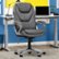 Left Zoom. Serta - Amplify Work or Play Ergonomic High-Back Faux Leather Swivel Executive Chair with Mesh Accents - Duo Gray.
