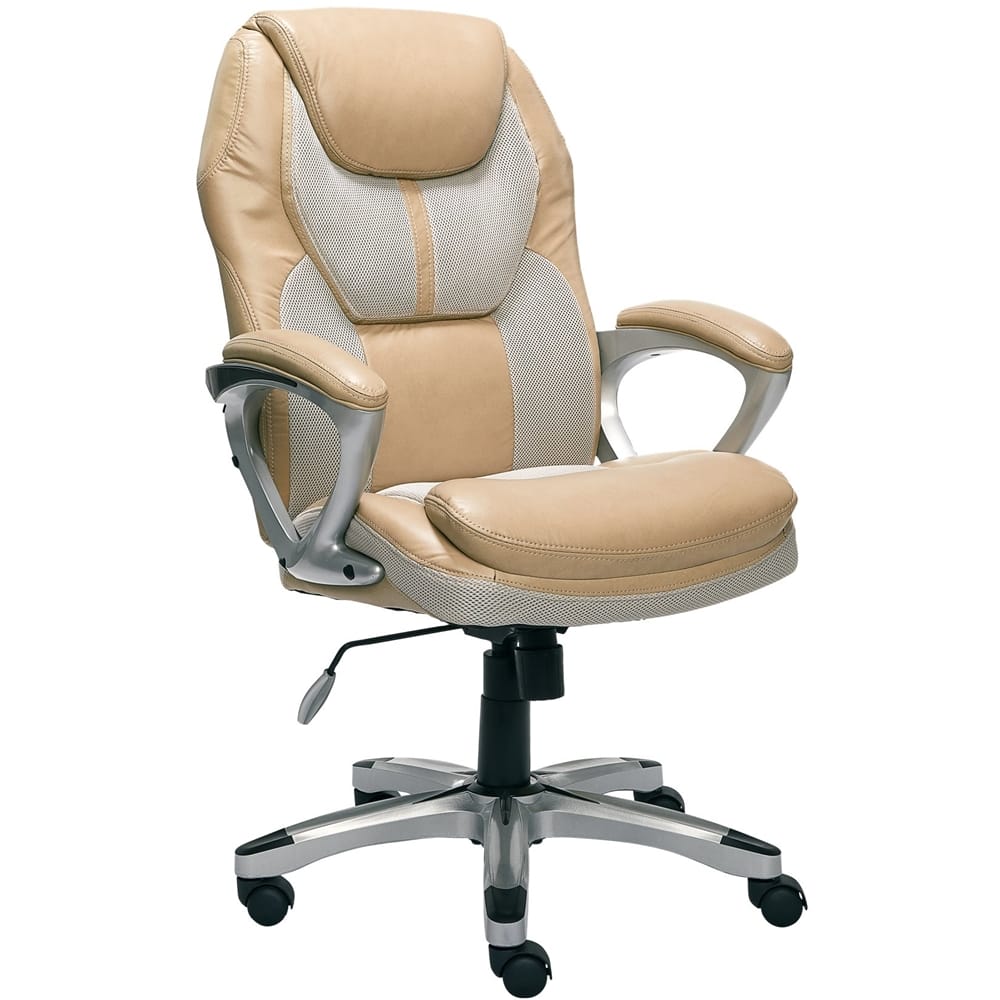 cream mesh office chair