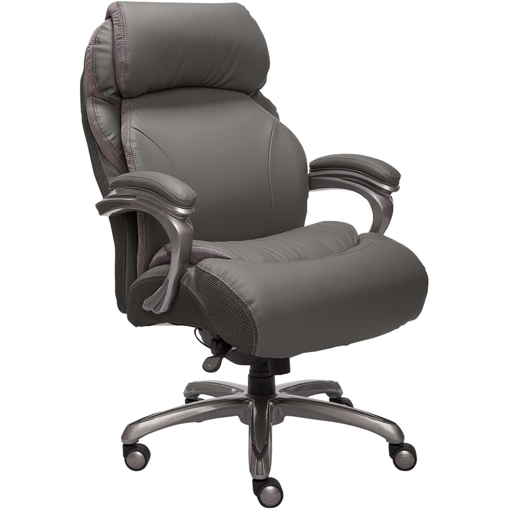 Best Buy Serta Big and Tall Bonded Leather Executive Chair Gray CHR10053A