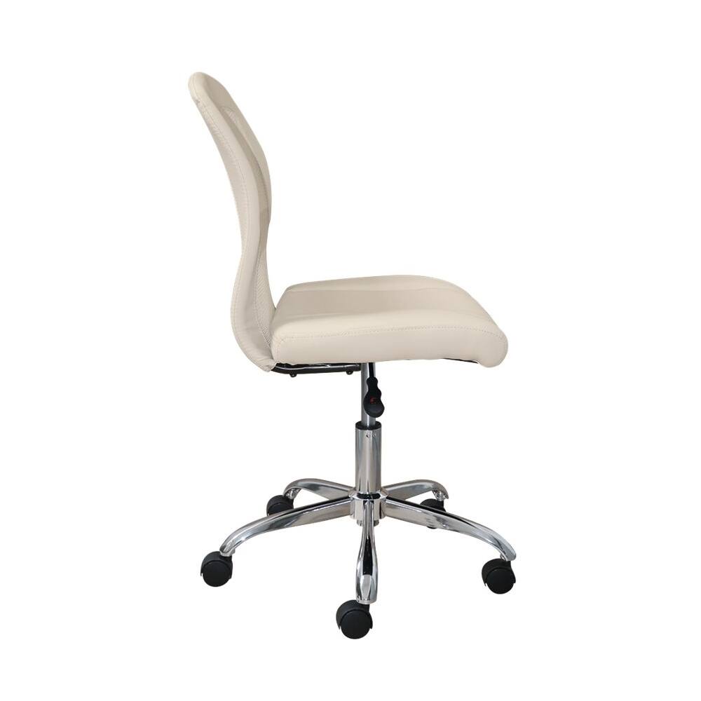 Alt View 12. Serta - Essentials Faux Leather Task Chair - Cream.