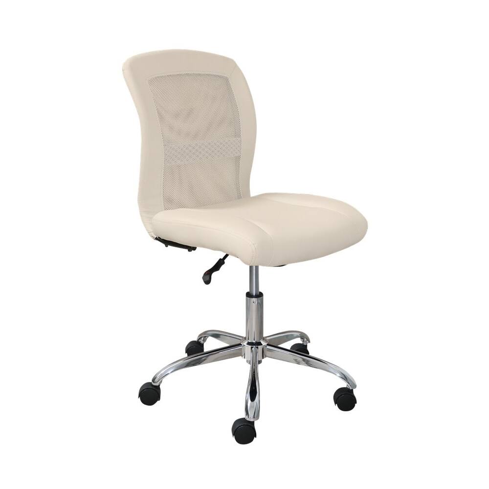Left. Serta - Essentials Faux Leather Task Chair - Cream.