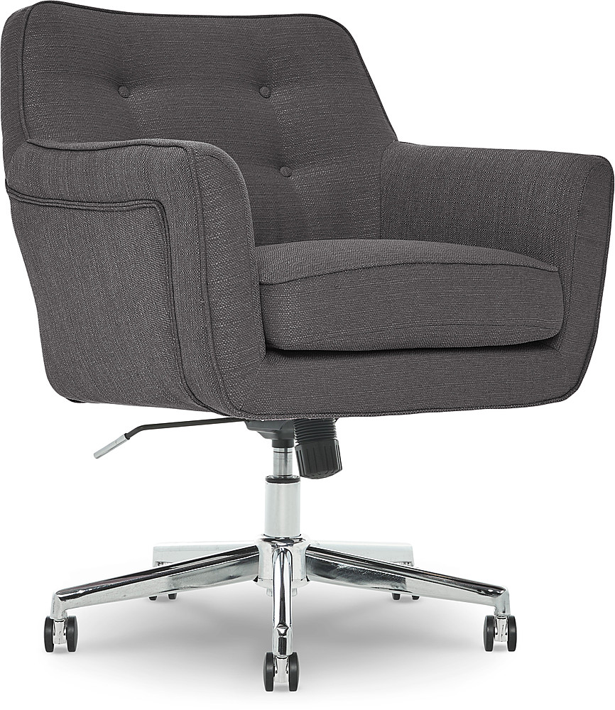 Serta Leighton Modern Fabric & Memory Foam Home Office Chair Soft Medium  Gray CHR100003 - Best Buy