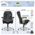 Left Zoom. Serta - Upholstered Back in Motion Health & Wellness Manager Office Chair - Fabric - Dark Gray.