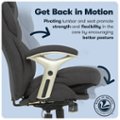 Alt View Zoom 12. Serta - Upholstered Back in Motion Health & Wellness Manager Office Chair - Fabric - Dark Gray.