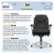 Alt View Zoom 20. Serta - Upholstered Back in Motion Health & Wellness Manager Office Chair - Fabric - Dark Gray.