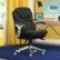 Alt View Zoom 21. Serta - Upholstered Back in Motion Health & Wellness Manager Office Chair - Fabric - Dark Gray.