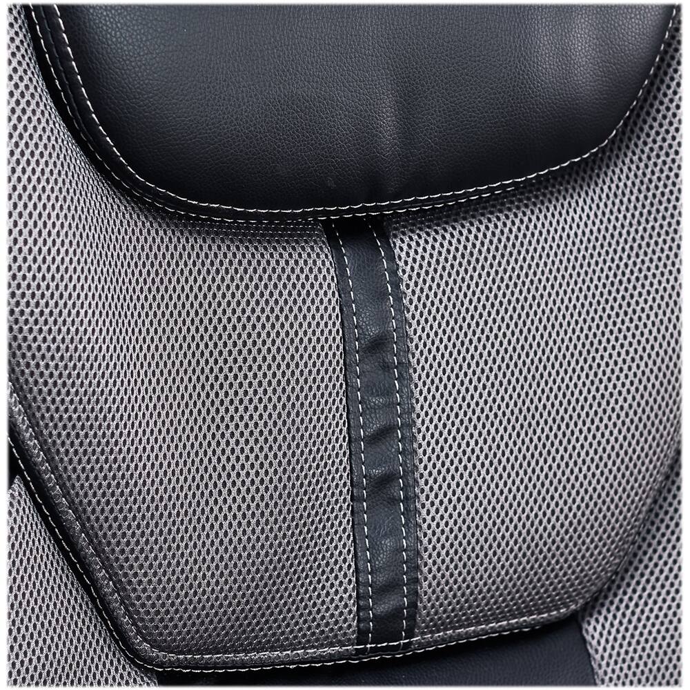 Alt View 14. Serta - Executive Office Chair with Ergonomic Lumbar Support Padded Arms Modern Computer Chair Swivel Leather and Mesh - Gray.