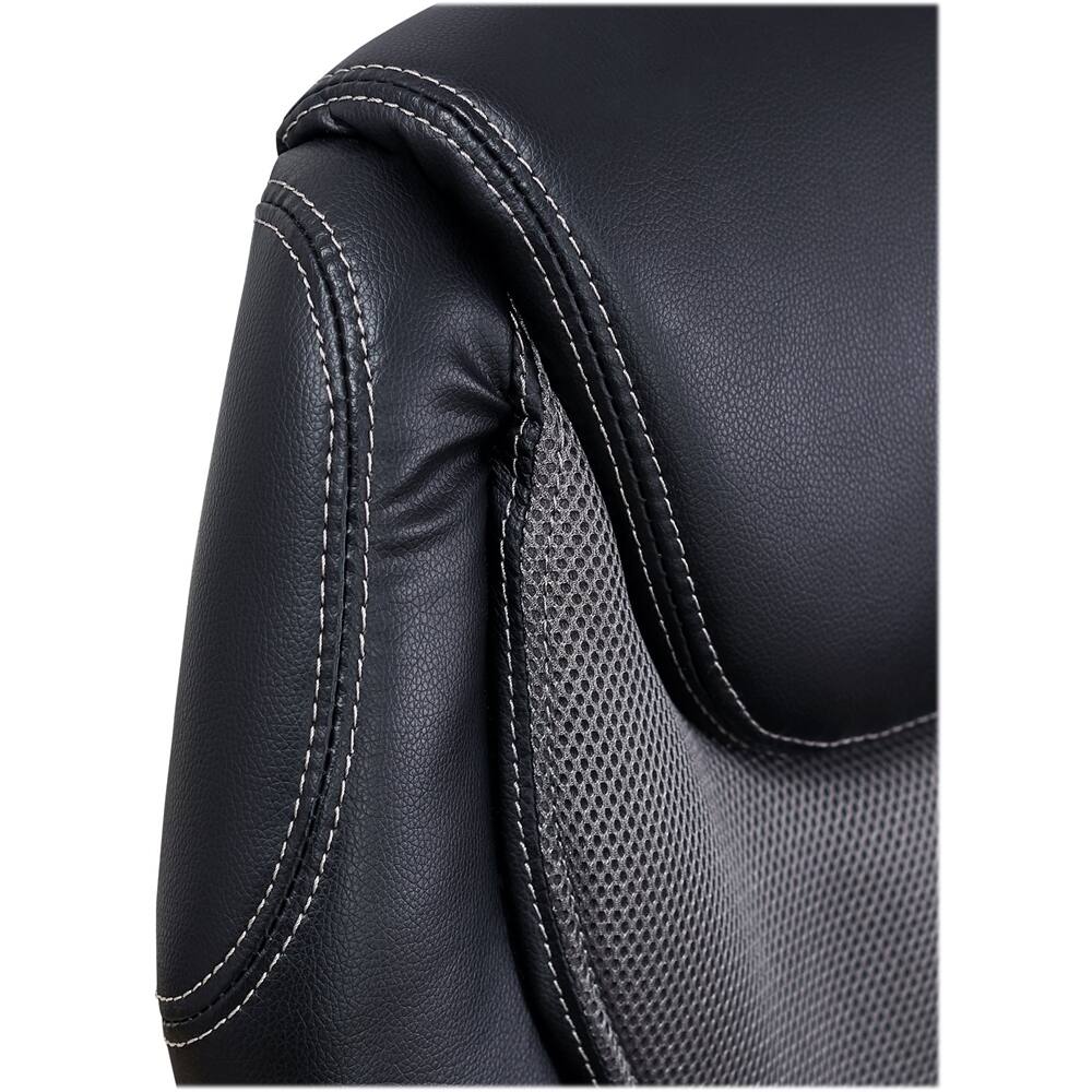 Alt View 17. Serta - Executive Office Chair with Ergonomic Lumbar Support Padded Arms Modern Computer Chair Swivel Leather and Mesh - Gray.