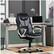 Alt View 18. Serta - Executive Office Chair with Ergonomic Lumbar Support Padded Arms Modern Computer Chair Swivel Leather and Mesh - Gray.