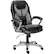 Left. Serta - Executive Office Chair with Ergonomic Lumbar Support Padded Arms Modern Computer Chair Swivel Leather and Mesh - Gray.