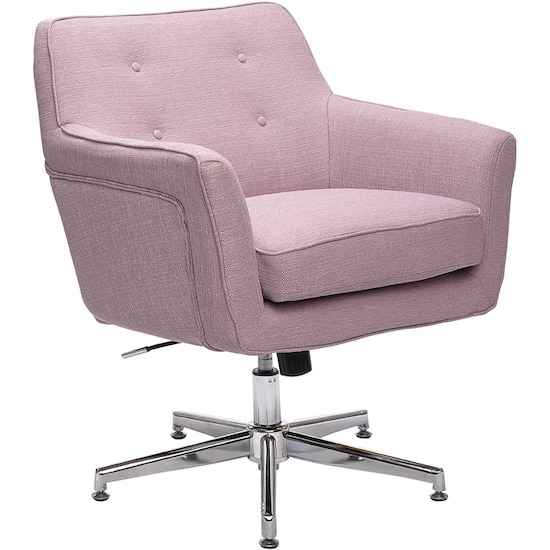 Serta Ashland Memory Foam Twill Fabric Home Office Chair Lilac