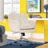 Alt View Zoom 19. Serta - Ashland Bonded Leather & Memory Foam Home Office Chair - Cream.