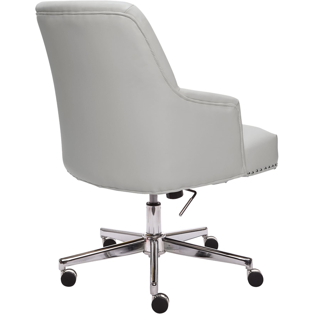 Best Buy Serta Leighton Modern Bonded Leather Memory Foam Home Office Chair White 47925e
