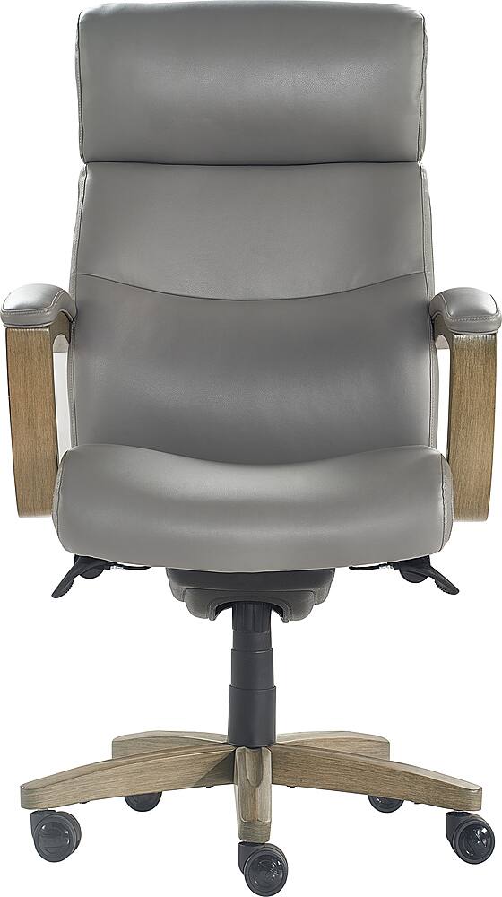 Front. La-Z-Boy - Greyson Modern Faux Leather Executive Chair - Gray.