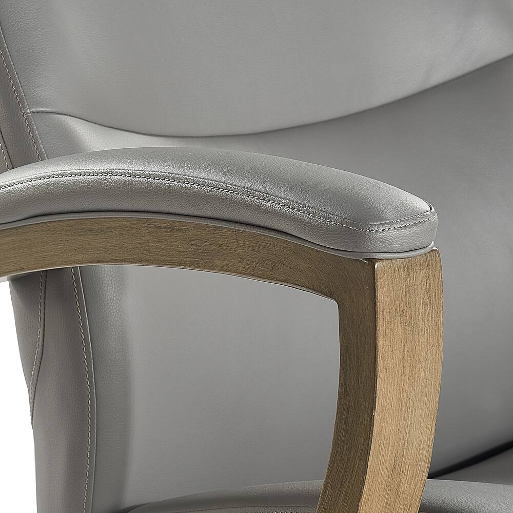 Best Buy LaZBoy Greyson Modern Faux Leather Executive Chair Gray