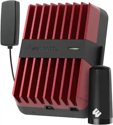 Angle. weBoost - Drive Reach Fleet 4G LTE Cell Phone Signal Booster - Red/Black.