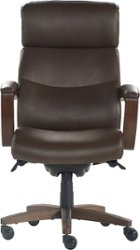 La-Z-Boy - Greyson Modern Faux Leather Executive Chair - Brown - Front_Zoom
