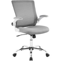 Serta - Works Creativity 5-Pointed Star Polyester and Polyester Blend Fabric Office Chair - Gray - Front_Zoom