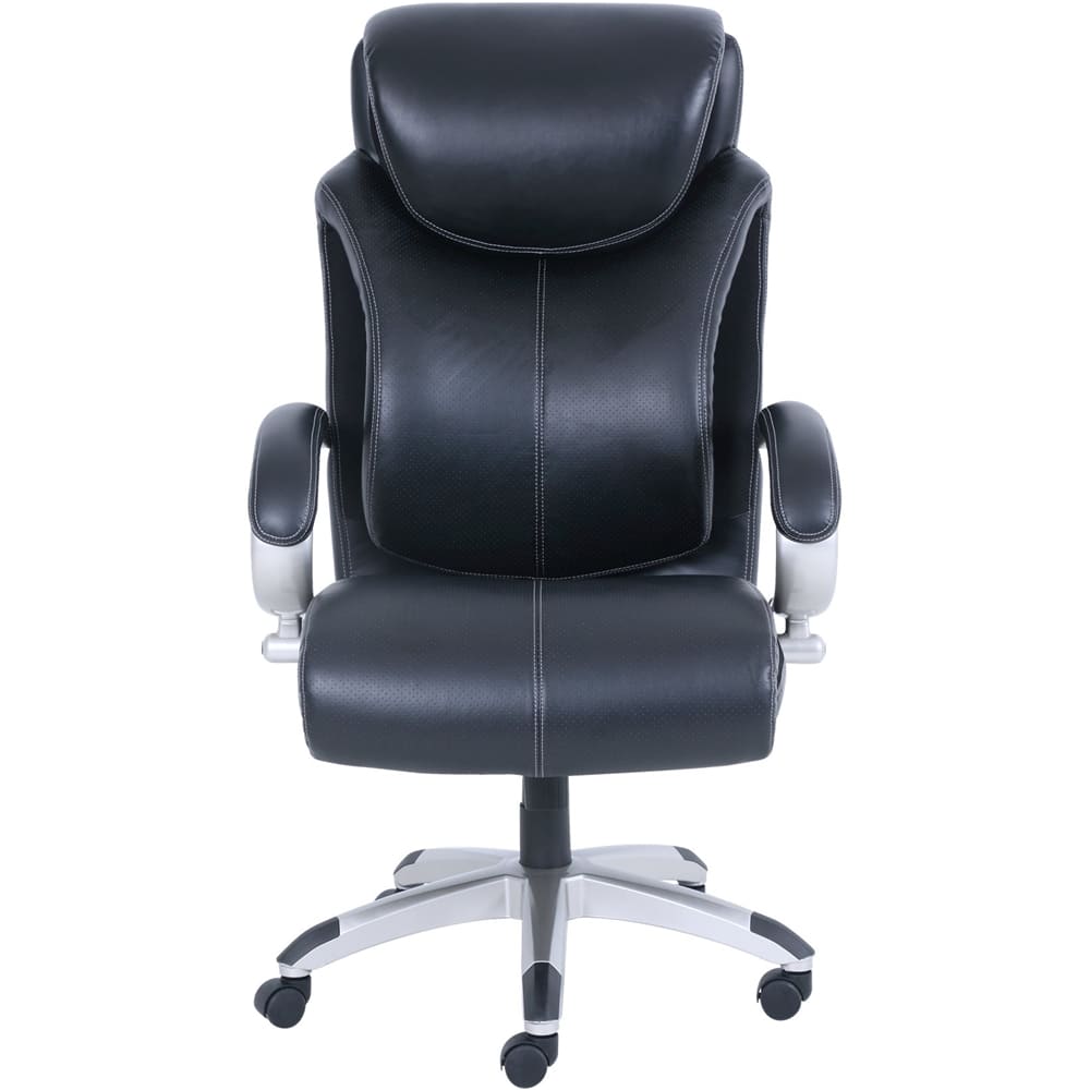 Front. Serta - Big and Tall 5-Pointed Star Bonded Leather Executive Chair - Black.