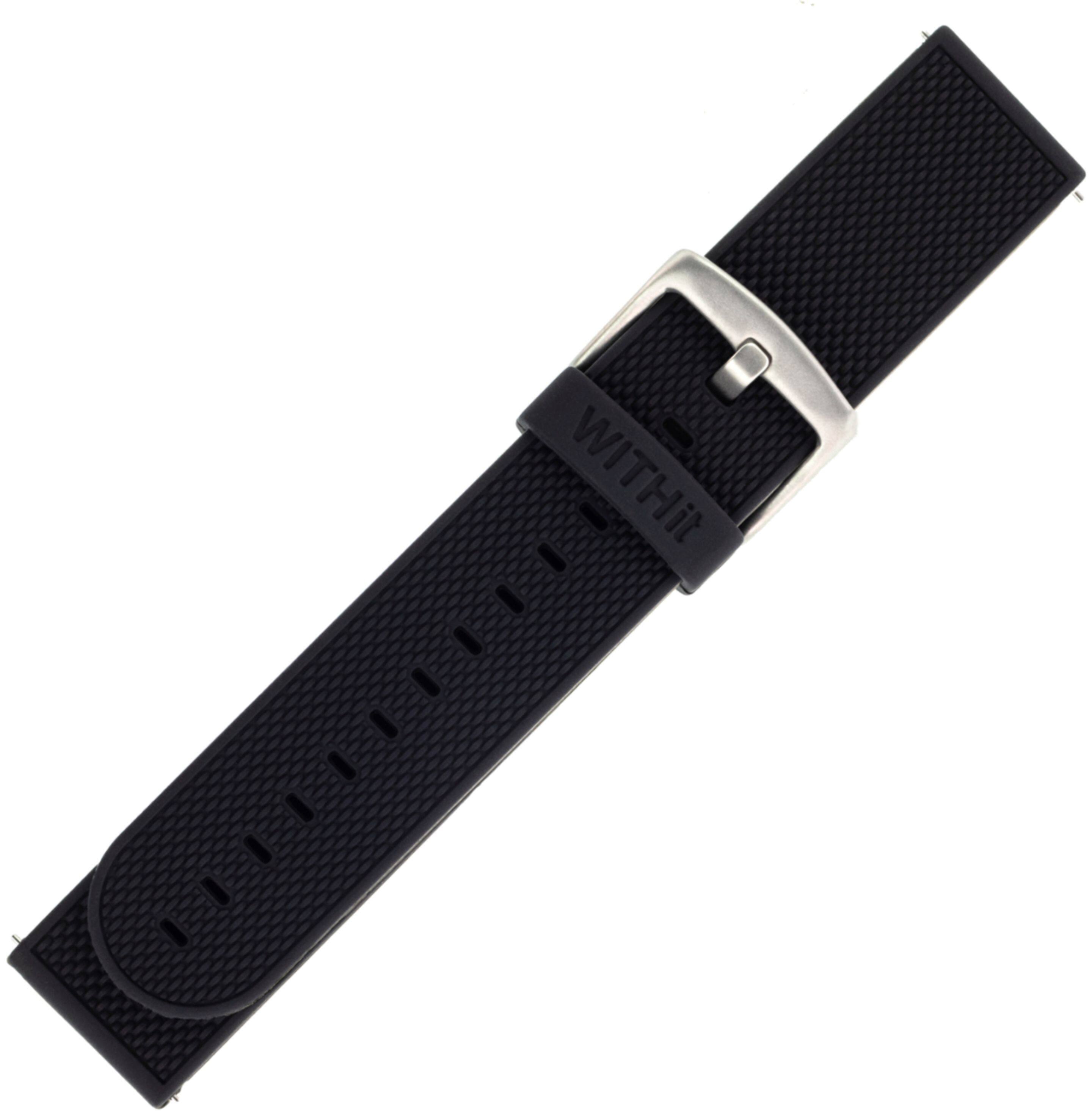 Alt View 16. WITHit - Band Kit for Samsung Galaxy Watch 46mm, Gear S3, Gear S3 Frontier, and Fossil Sport - Woven Black/Bluestone/Black.