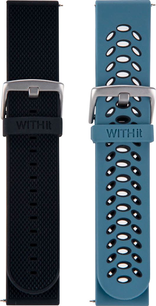 WITHit Band Kit for Samsung Galaxy Watch 46mm, Gear S3, Gear S3 and Fossil Sport Woven Black/Bluestone/Black 52374BBR Best Buy