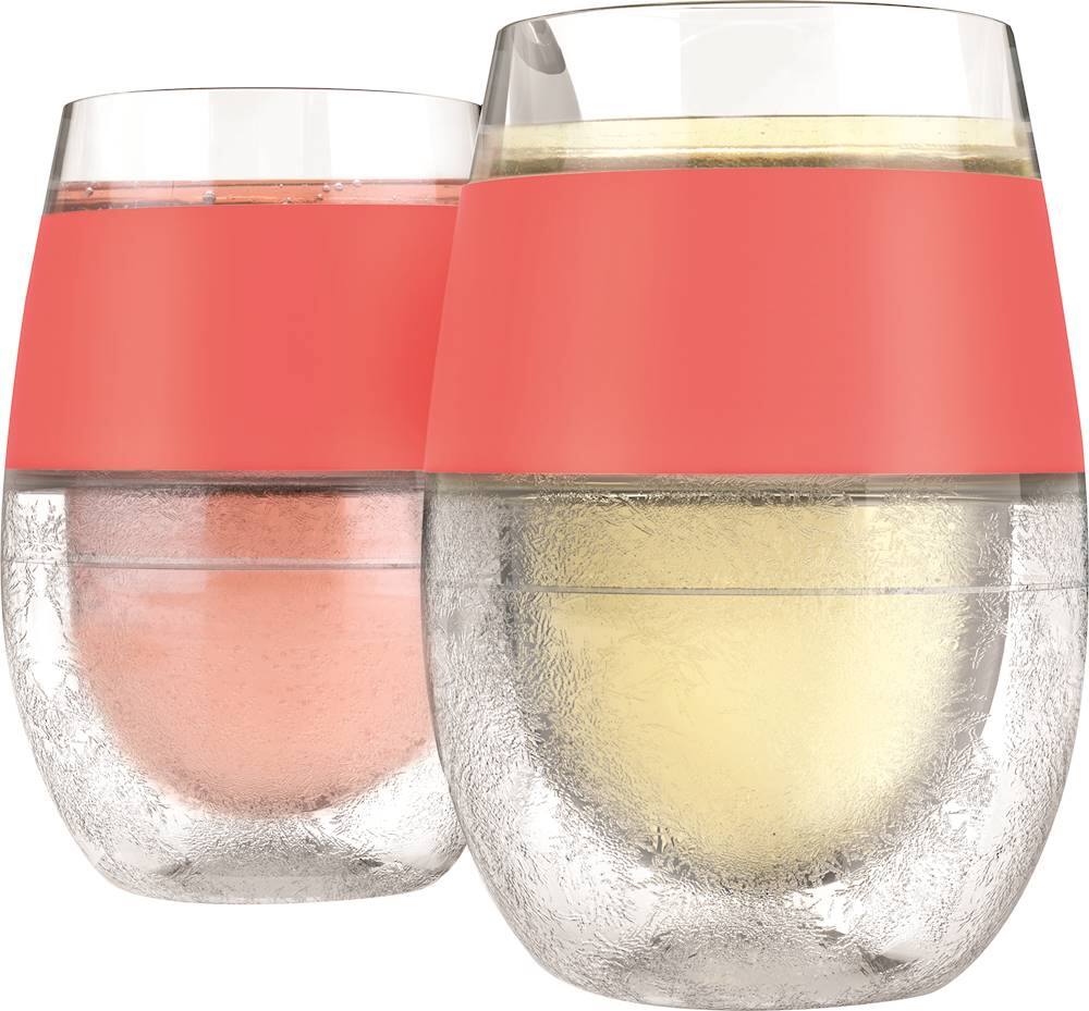Best Buy HOST FREEZE Wine Cooling Cup (2Pack) Coral 5166