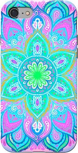 ArtsCase - StrongFit Designers Psychedelic Mandala I Case for Apple® iPhone® 7 and 8 - Purple/Green/Blue