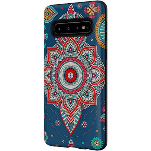 Front. ArtsCase - StrongFit Designers Blue Mandala of the Indians Case for Samsung Galaxy S10 - Red/Blue.