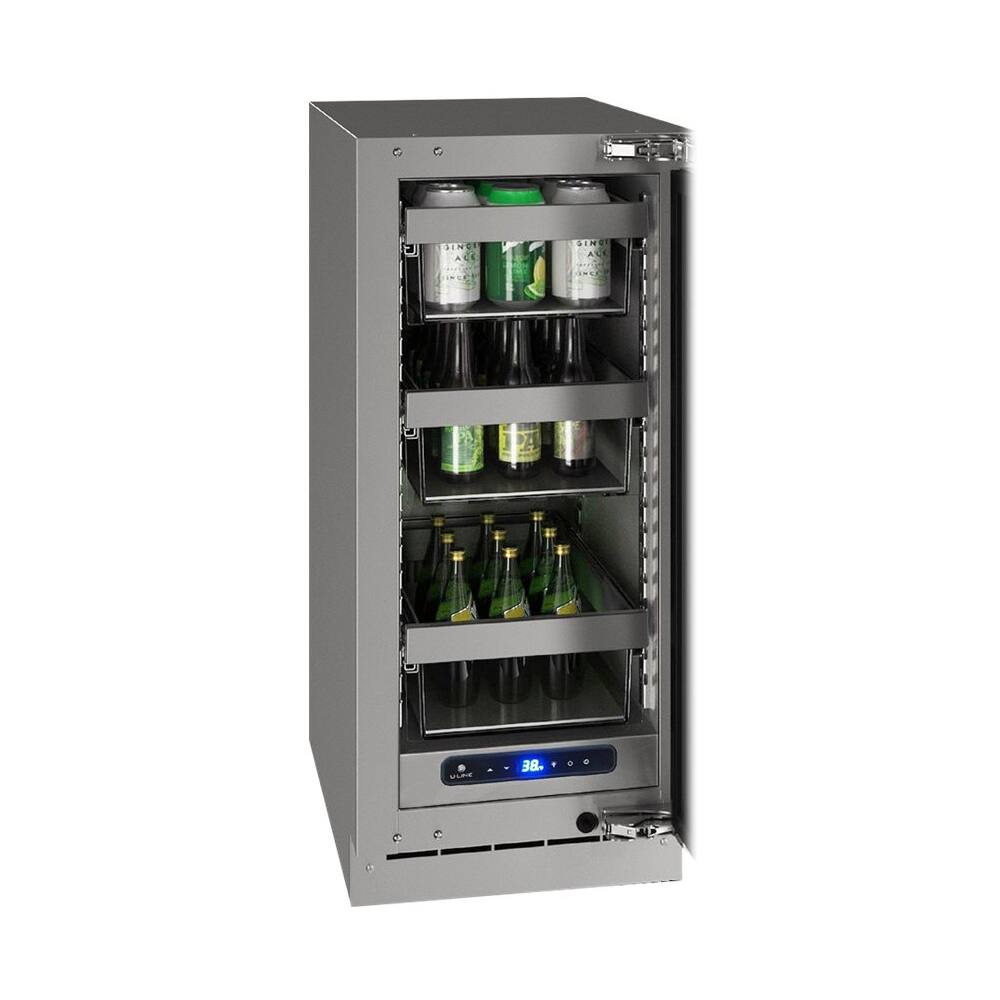Alt View 11. U-Line - 5 Class 72-Can Beverage Cooler - Custom Panel Ready.